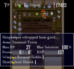 Shiren 1 SFC - Pot Shop development oversight.png